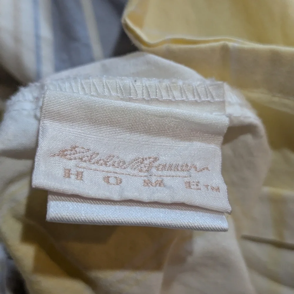 90s Eddie Bauer Duvet Cover King Plaid Yellow Blue White Cottagecore Preppy
